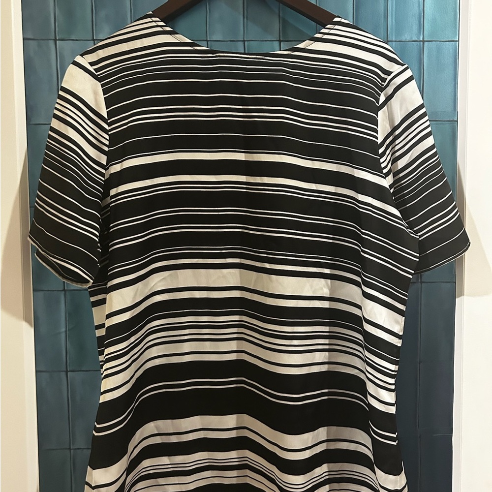 Liz Claiborne Monochrome Striped Blouse